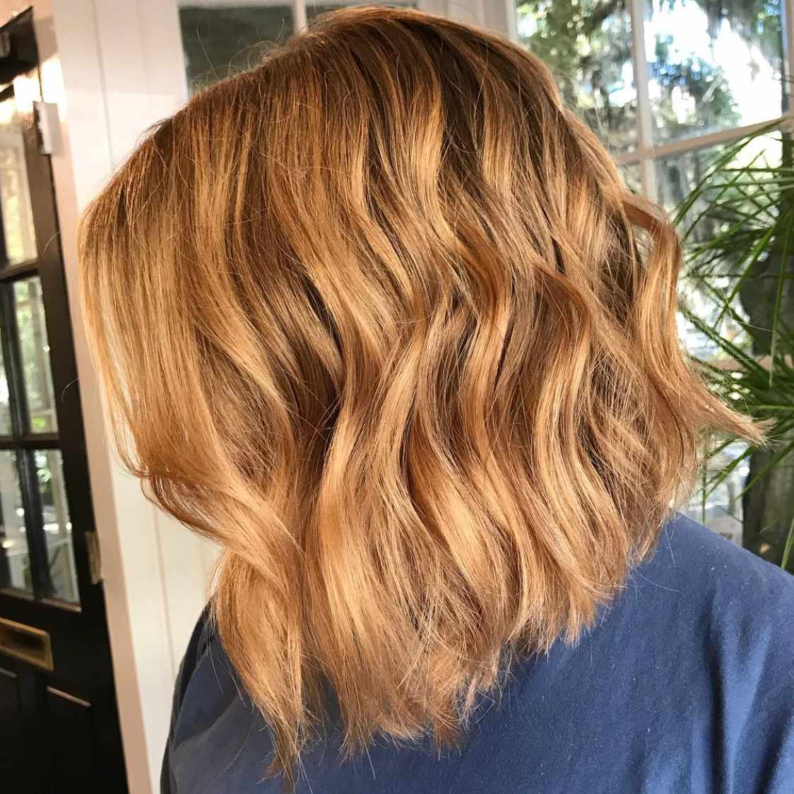 Rich Copper Lob — Winter Hair Colors for Short Hair