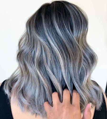 Shoulder Blend Soft Waves — Gray Blending Highlights