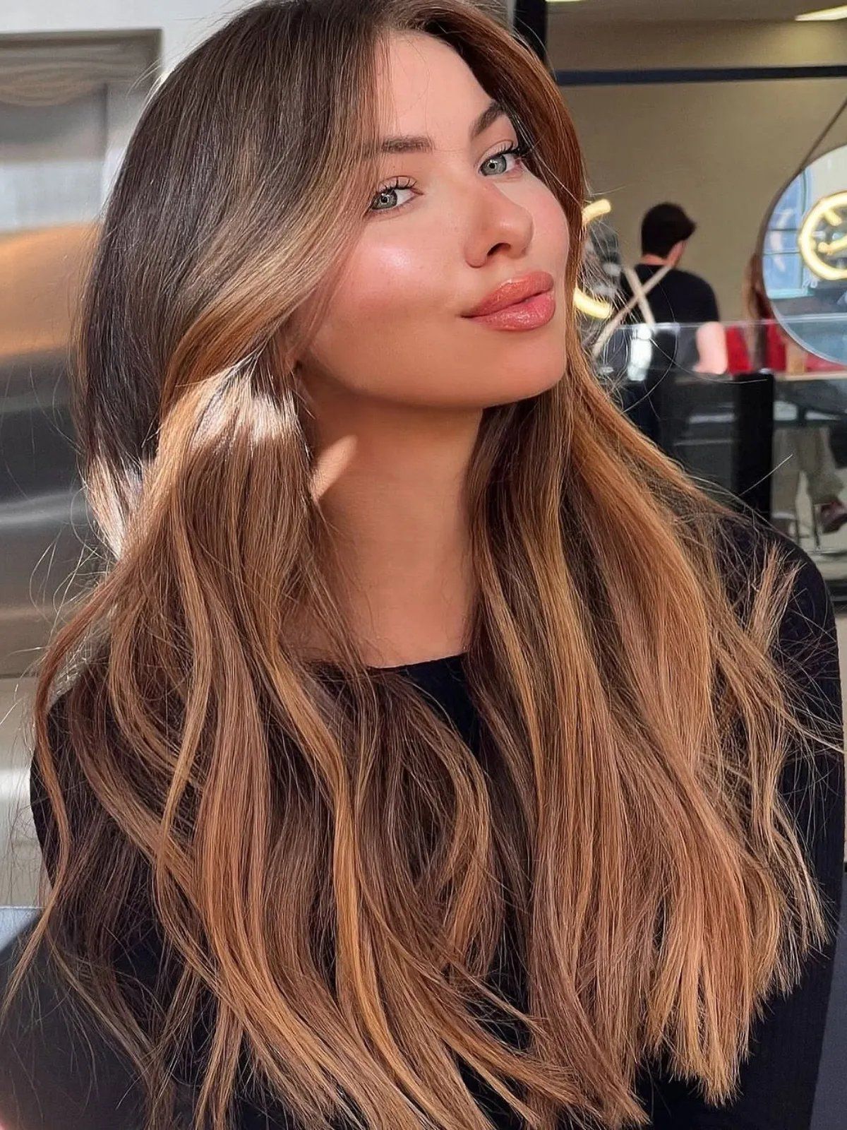 Dark Blonde To Light Brown With Balayage Visual Idea — Winter Brown Hair Colors