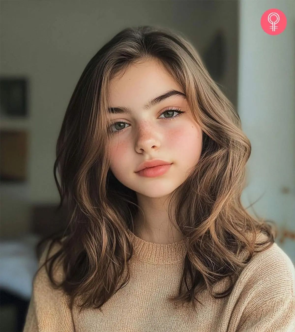 Medium Brown With Subtle Highlights Visual Idea — Winter Haircuts for Girls