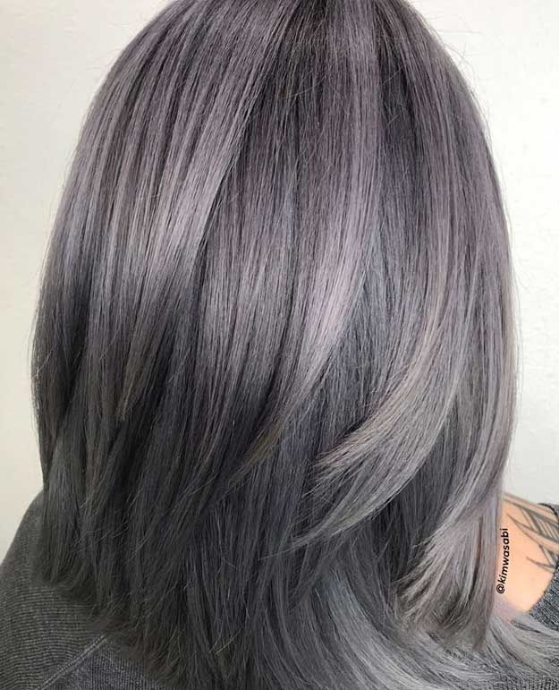Chin Length Bob With Lighter Highlights Chin Length Bob With Lighter Highlights — Winter Hair Colors for Gray Hair
