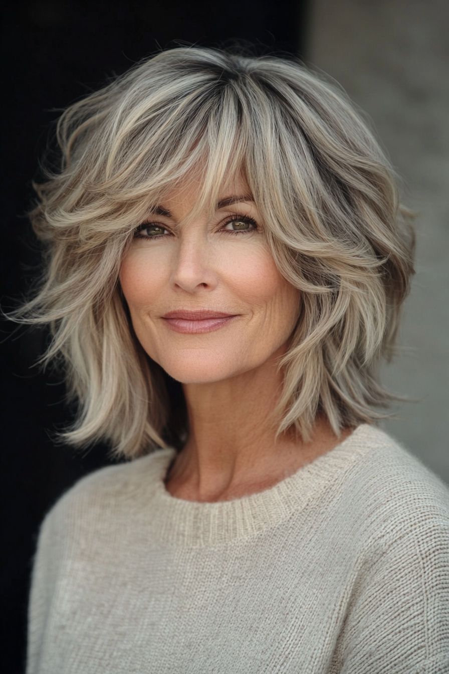 Collarbone Length Visual Idea Collarbone Length Visual Idea — Winter Hairstyles for Women Over 70