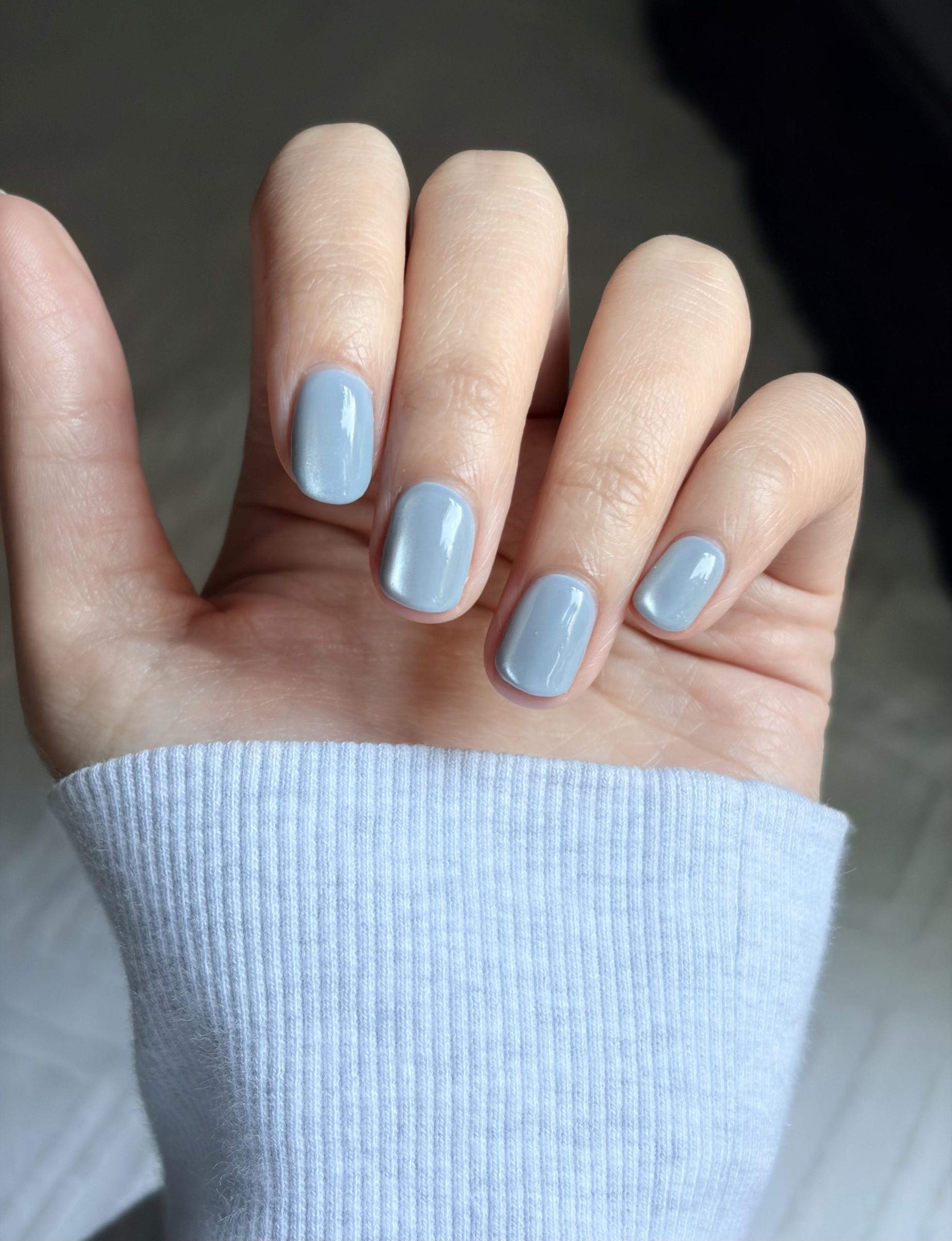 Long Almond with Glitter, Charms, and Leopard — Icy Blue Nails