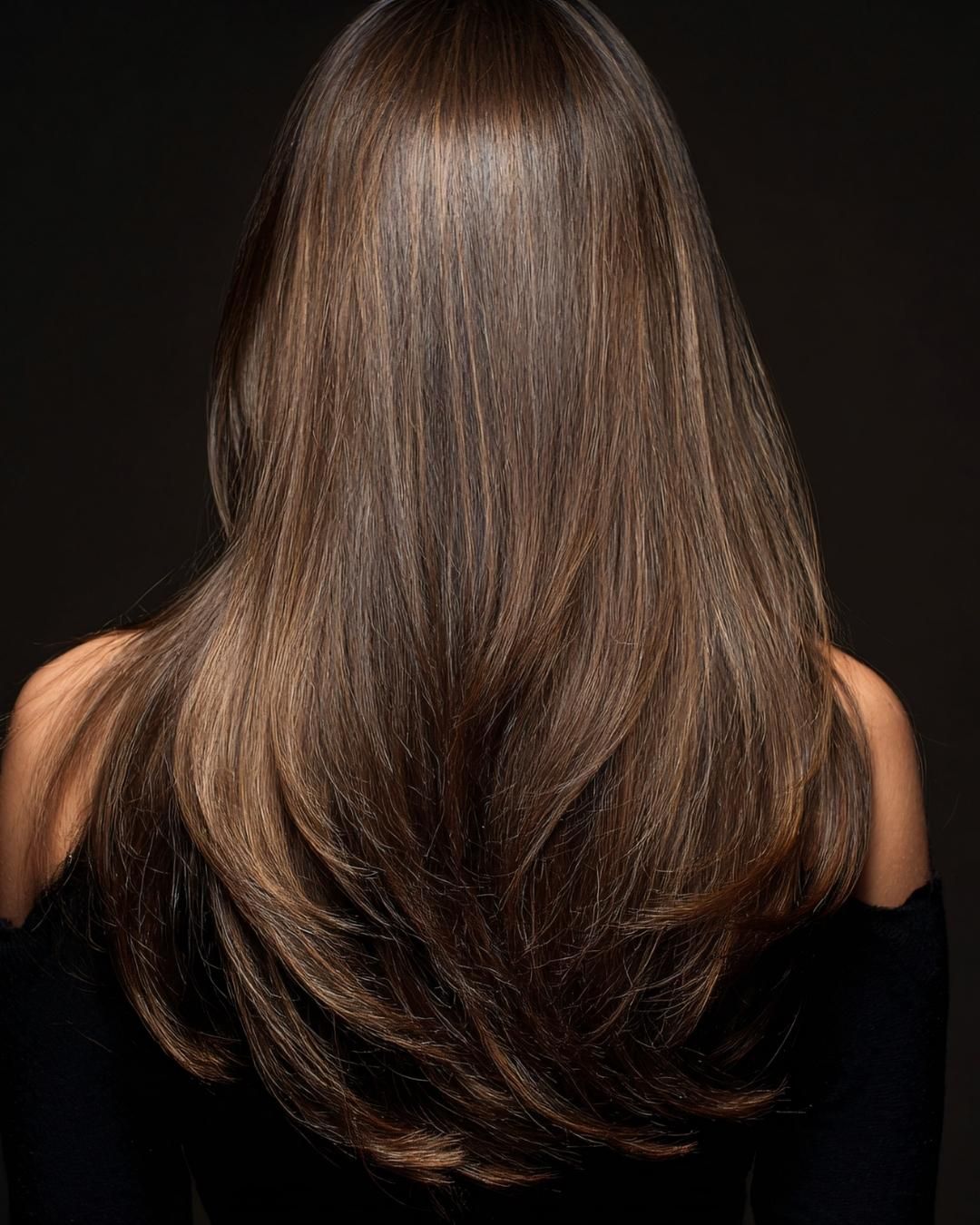 Back View Visual Idea Back View Visual Idea — Espresso Brown Hair