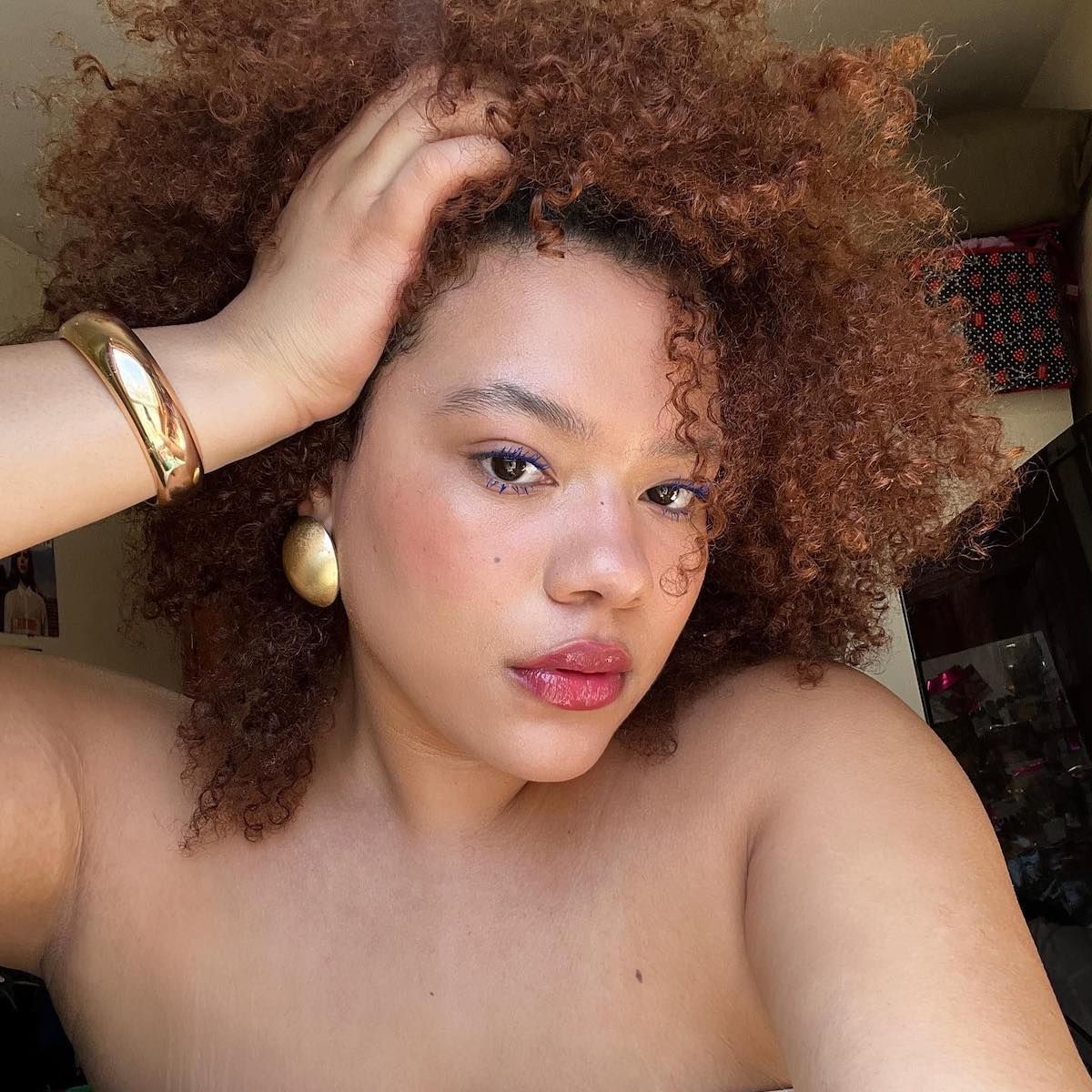 Warm Brown With Reddish Undertones Warm Brown With Reddish Undertones — Winter Hair Colors for Curly Hair