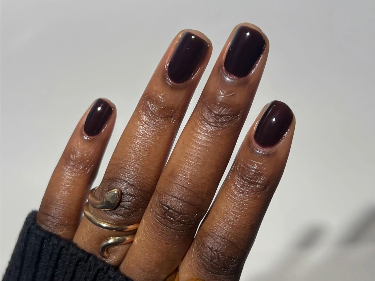 Deep Plum Jelly Short Almond Deep Plum Jelly Short Almond — Winter Nail Colors for Women Over 70