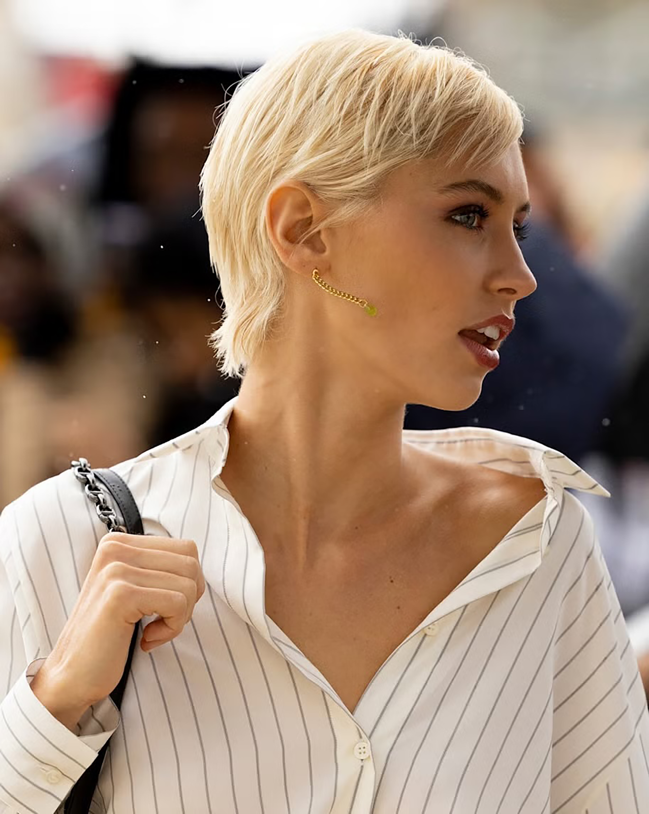 Blonde Pixie With Textured Fringe Blonde Pixie With Textured Fringe — Winter Hairstyles for Short Hair