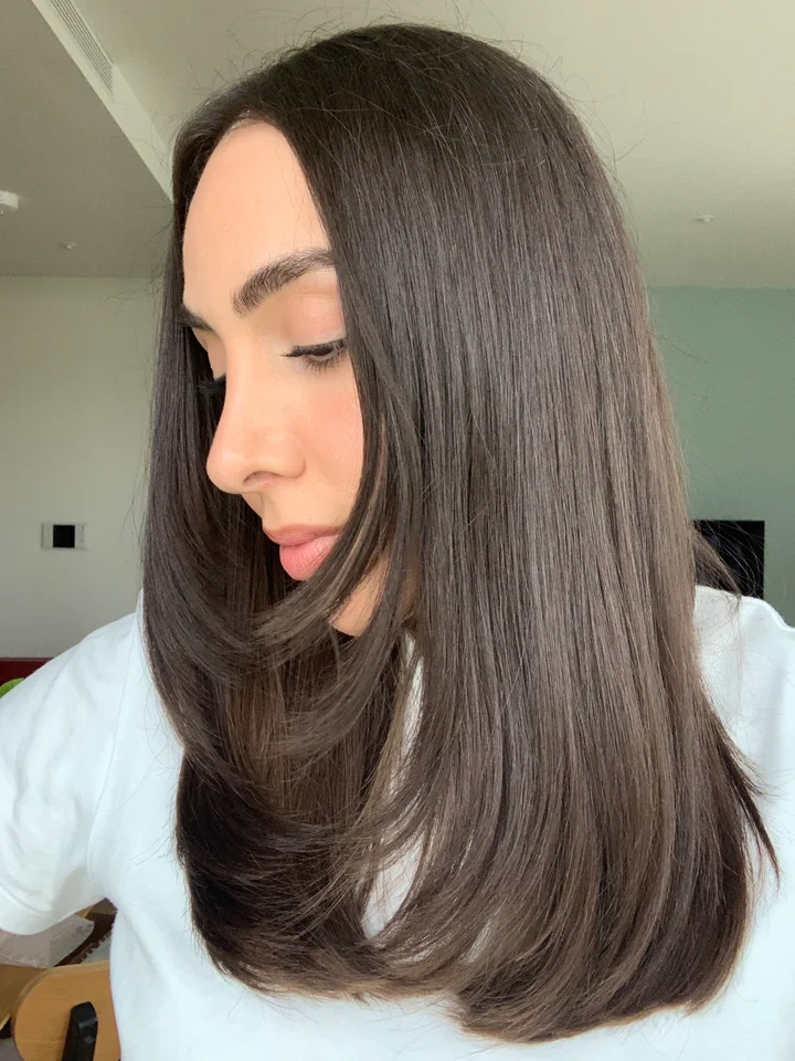 Shag With Curtain Bangs Blowout — Winter Layered Haircuts