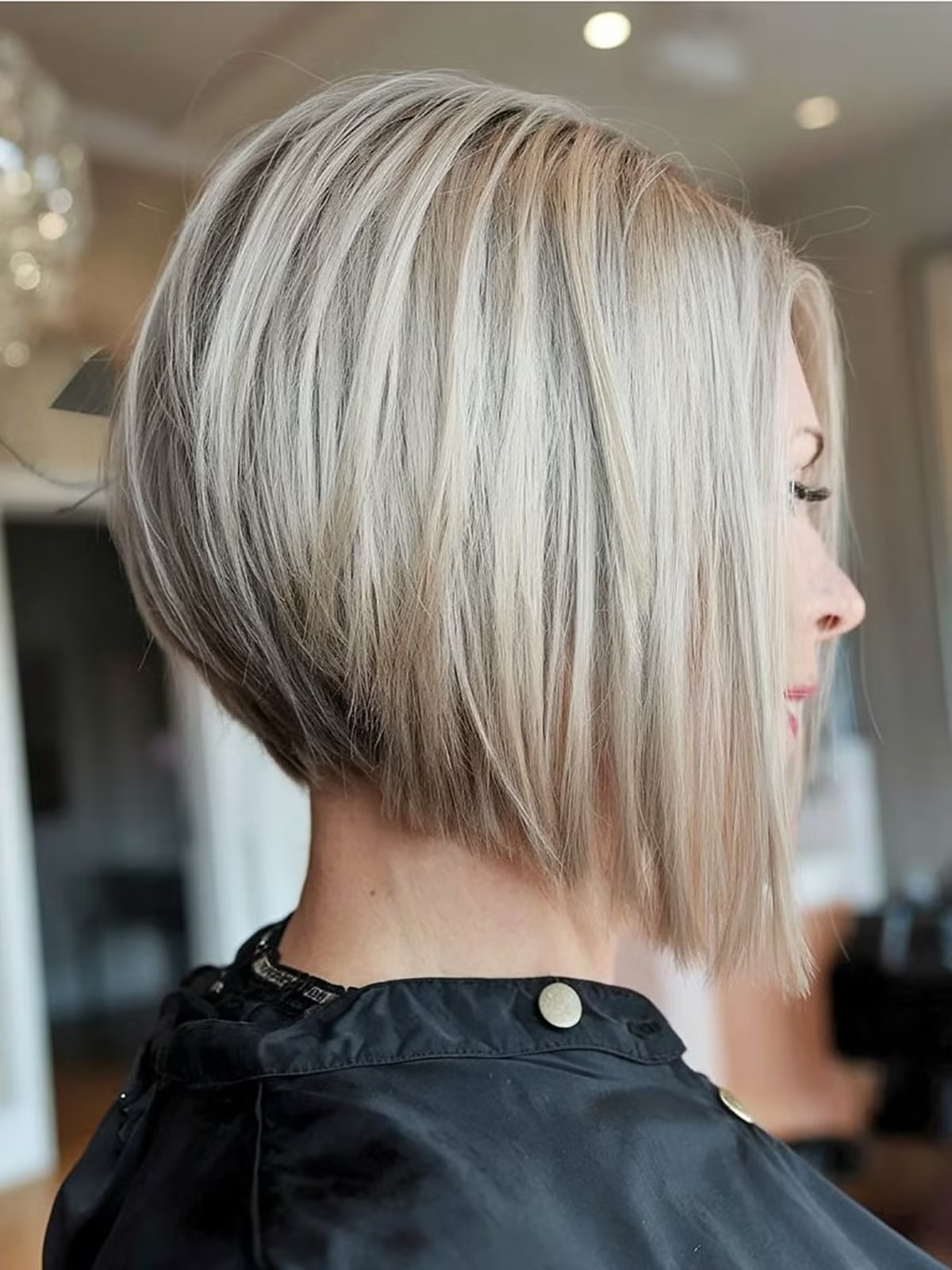 Angled Ash Blonde Inverted Bob Angled Ash Blonde Inverted Bob — Winter Haircuts for Women