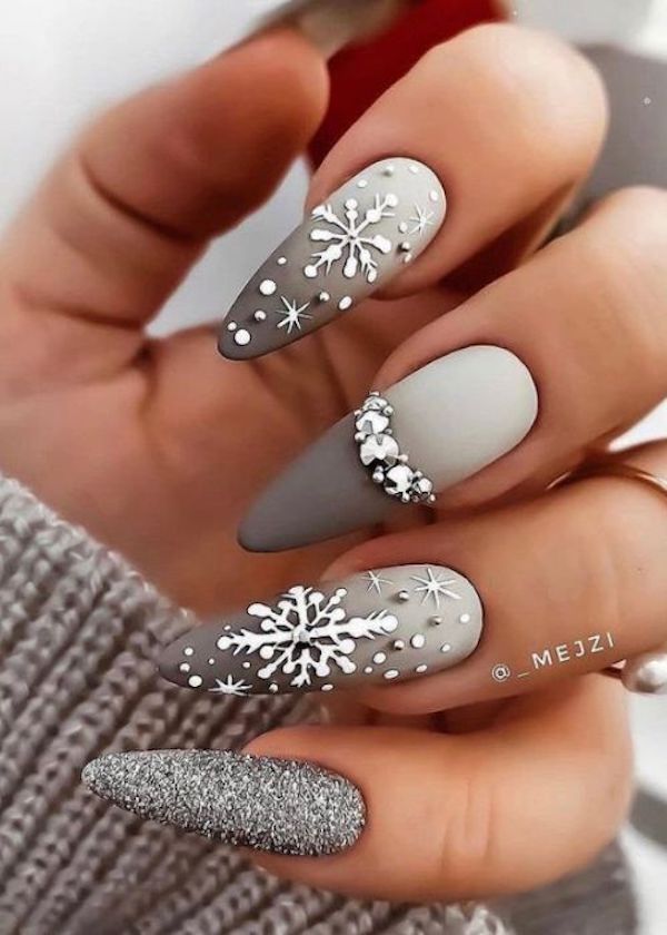 Matte Glitter Visual Idea Matte Glitter Visual Idea — Everyday Winter Nails