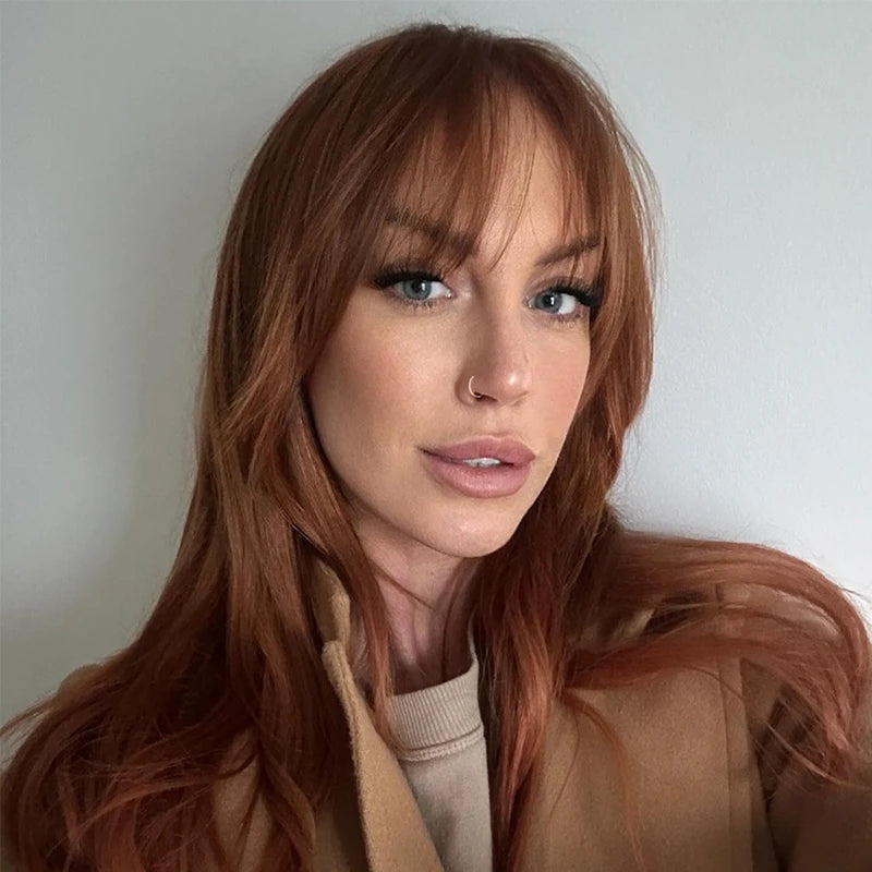 Copper Red With Subtle Blonde Highlights Visual Idea — Winter Hair Colors for Pale Skin