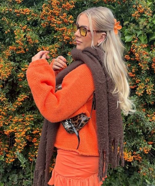 Waist-Length Visual Idea Waist-Length Visual Idea — Winter Hairstyles with Scarf