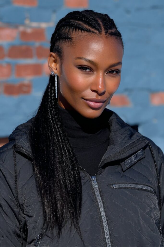 Black With Subtle Brown Undertones Visual Idea — Winter Braid Colors for Black Women