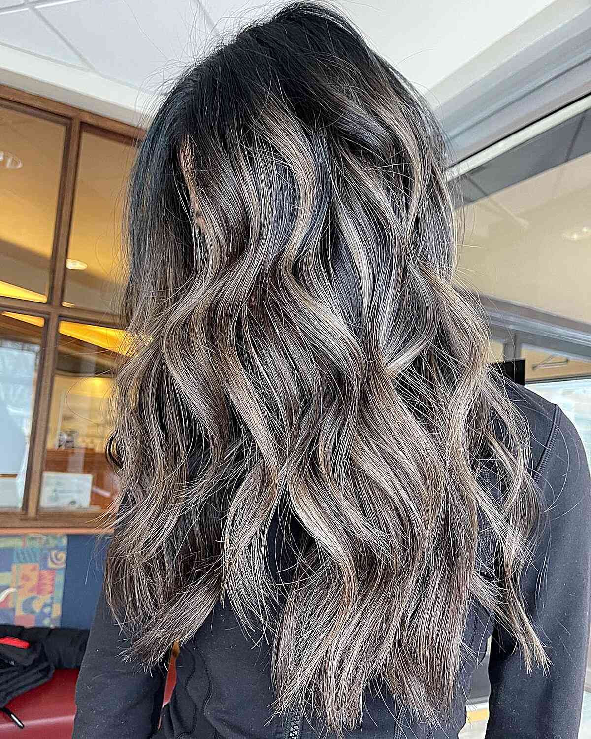 Dark Brown With Ash Blonde Highlights Dark Brown with Ash Blonde Contrast Dark Brown With Ash Blonde Highlights Dark Brown with Ash Blonde Contrast — Mushroom Brown Hair