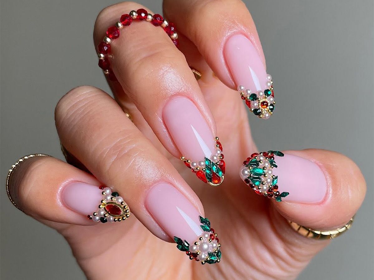 French Rhinestones & Pearls French Rhinestones & Pearls — Winter Nail Colors for Women Over 60
