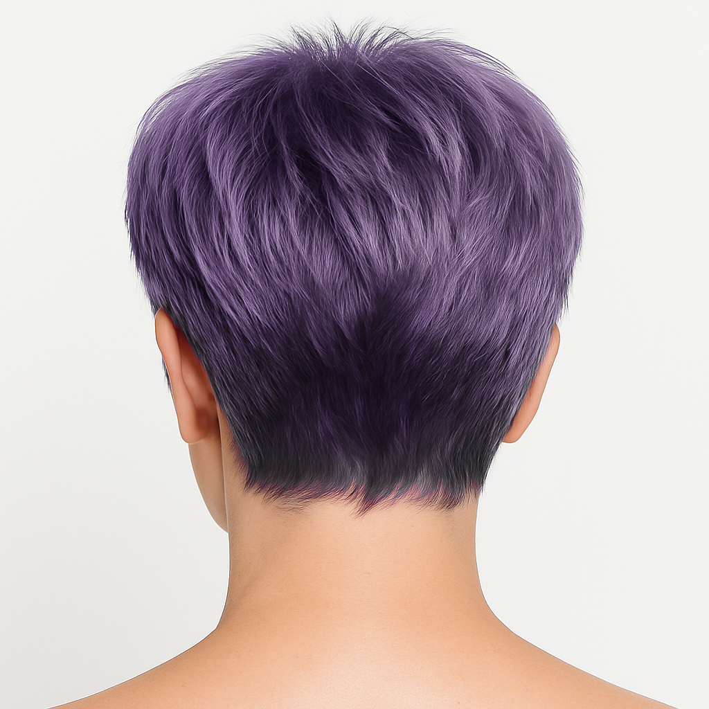 Short Pixie In Soft Purple — Plum Hair Color