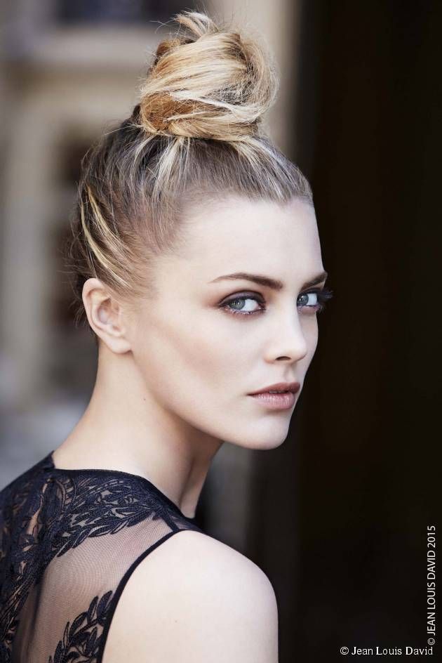 Voluminous Blonde Twisted Bun — Winter Updos