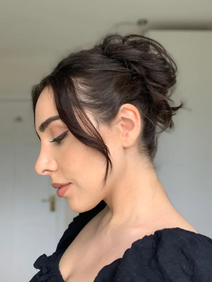 Dark Brown Visual Idea — Winter Bun Hairstyles