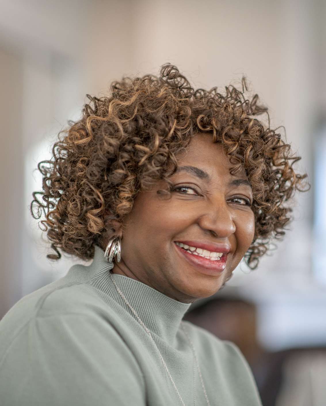 Voluminous Honey Blonde Bob — Winter Hairstyles for Women Over 60