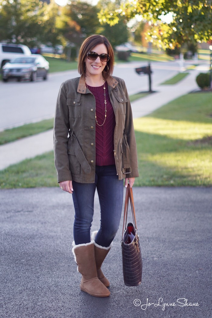 Utility Jacket Over Knit Sweater for Casual Chic Utility Jacket Over Knit Sweater for Casual Chic — Winter Outfits for Moms