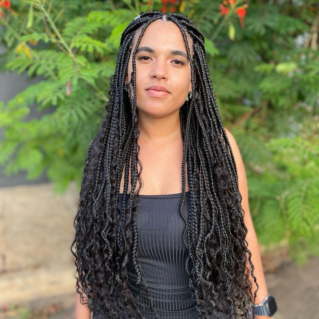 Black With Blonde Tips Visual Idea — Winter Braids for Black Women