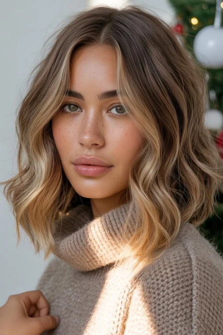 Dark Blonde Bob With Face-Framing Waves Dark Blonde Bob With Face-Framing Waves — Winter Natural Hairstyles