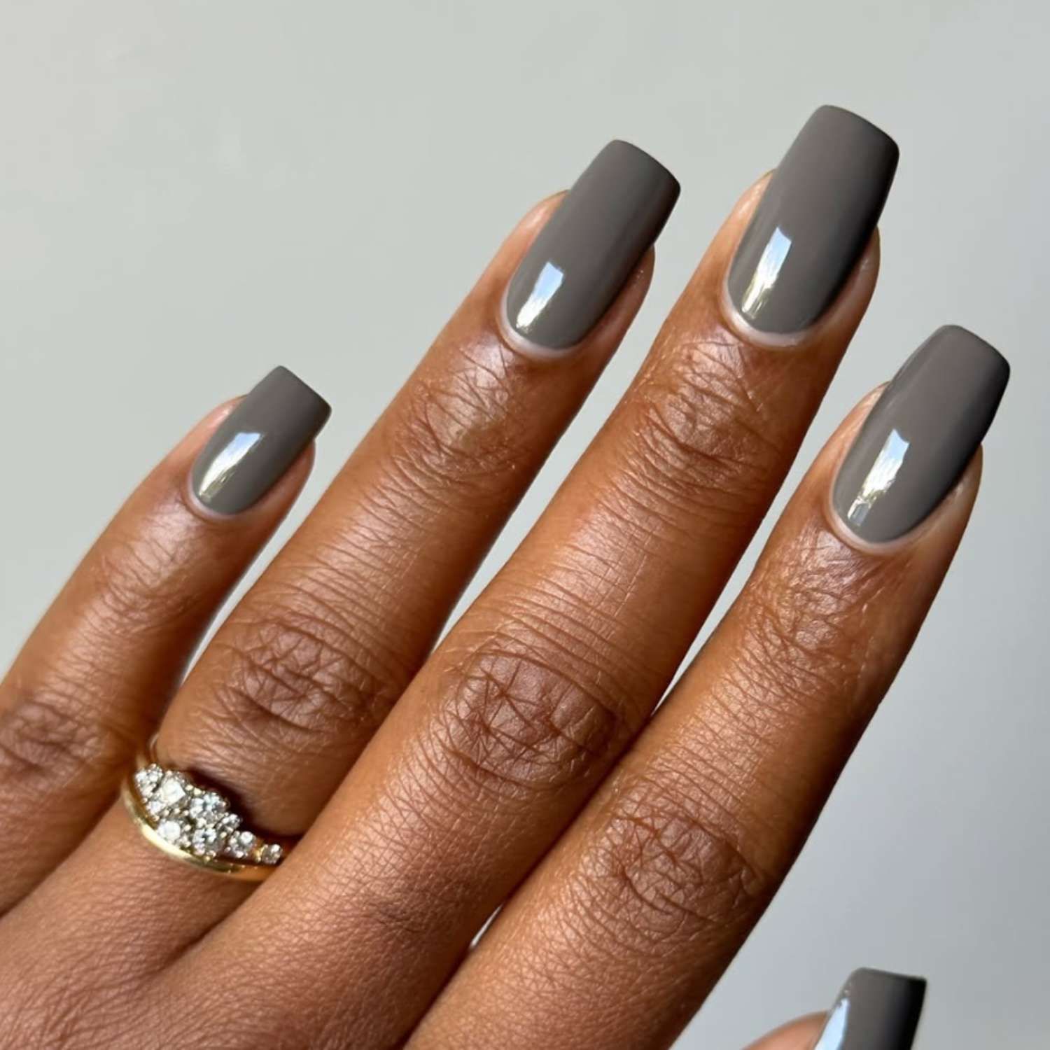 Solid Color Visual Idea Solid Color Visual Idea — Winter Squoval Nails