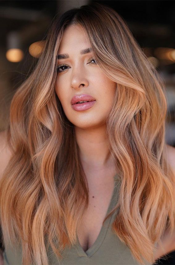 No Bangs Visual Idea — Winter Copper Hair Color