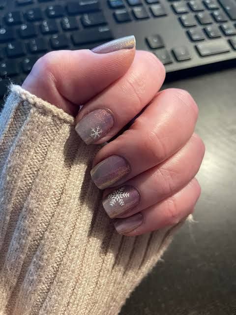 Glossy Shimmer Visual Idea — Winter Nail Colors for Pale Skin