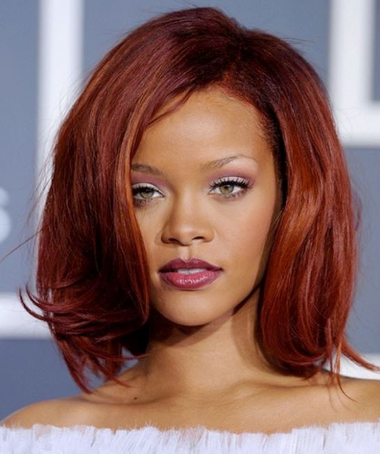 Voluminous Bob In Warm Mahogany Red Voluminous Bob In Warm Mahogany Red — Mahogany Hair Color