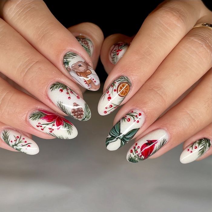 White Winter Nature Motifs White Winter Nature Motifs — Winter Acrylic Nails