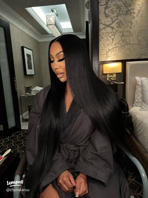Shiny Jet Black Mid-Back Long Layers Shiny Jet Black Mid-Back Long Layers — Jet Black Hair
