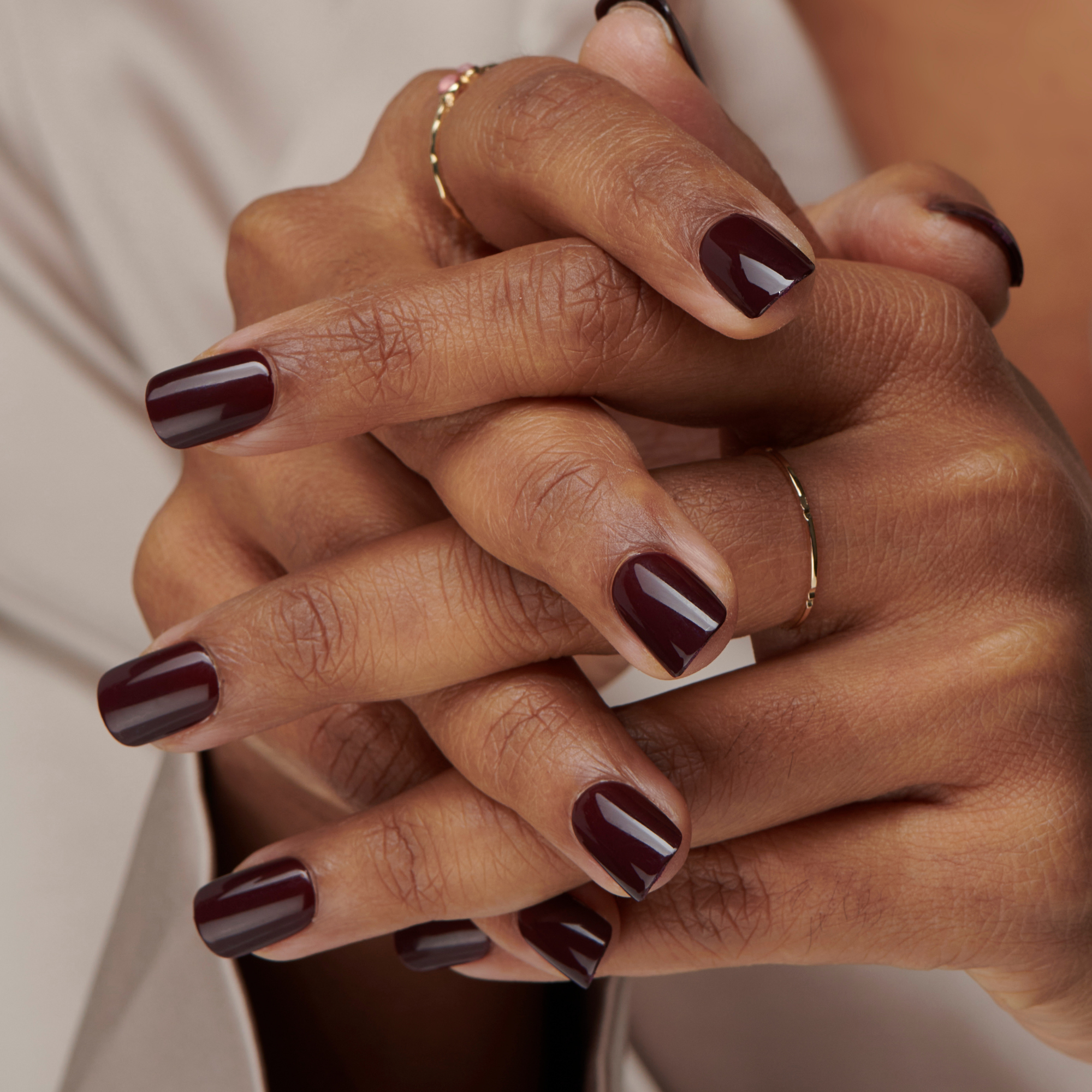 Dark Cherry - Short Squoval Nail On Press On Manicure – MeAmora