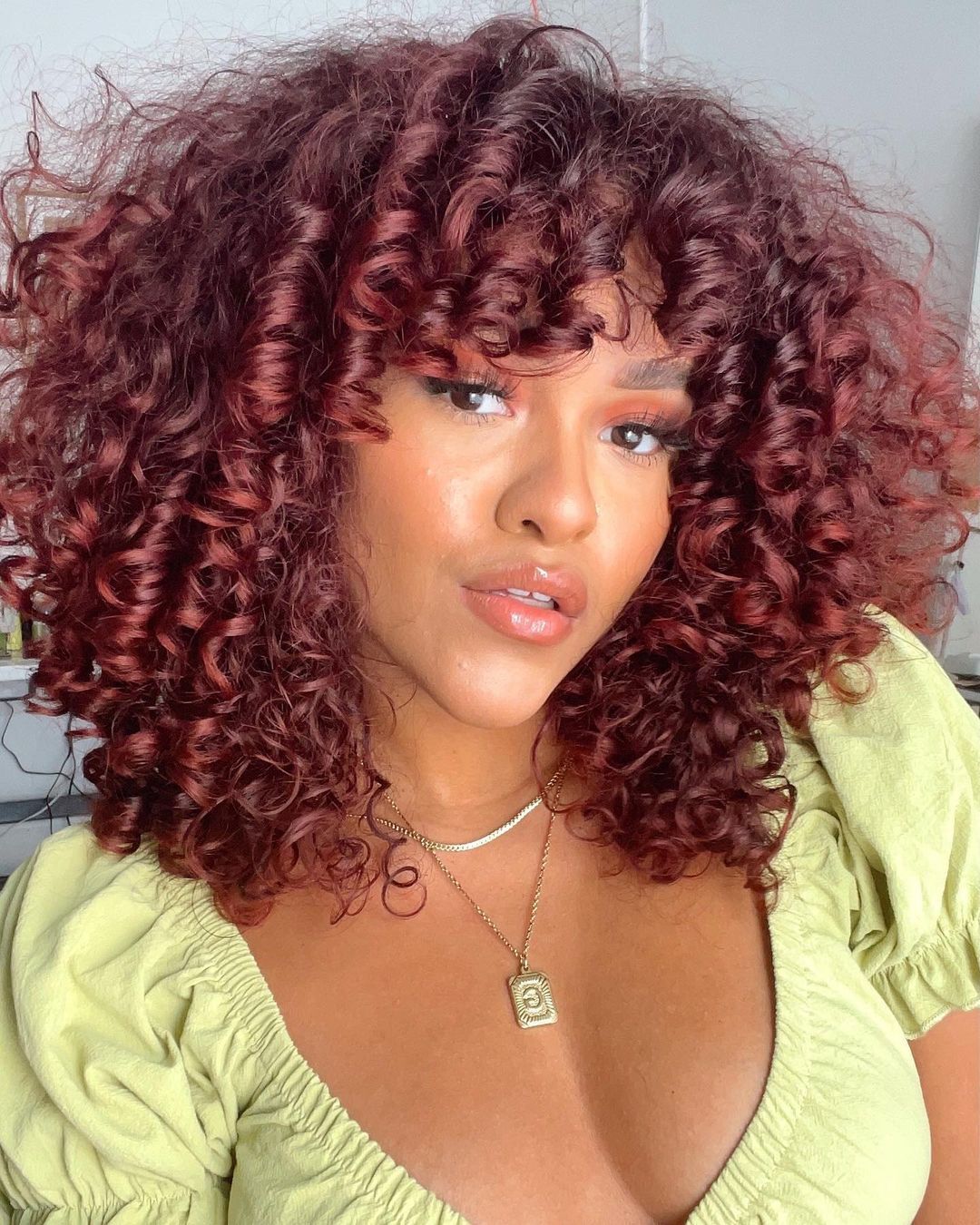 Dark Auburn With Red Undertones Dark Auburn With Red Undertones — Winter Hair Colors for Curly Hair