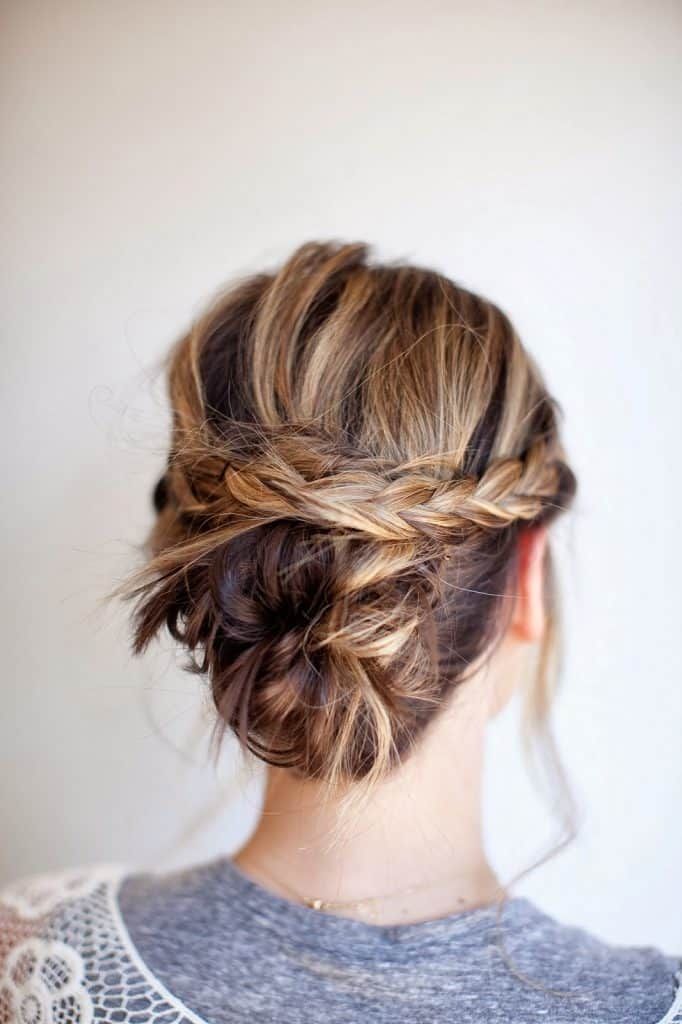 Brown and Blonde Braided Updo Brown and Blonde Braided Updo — Easy Winter Hairstyles