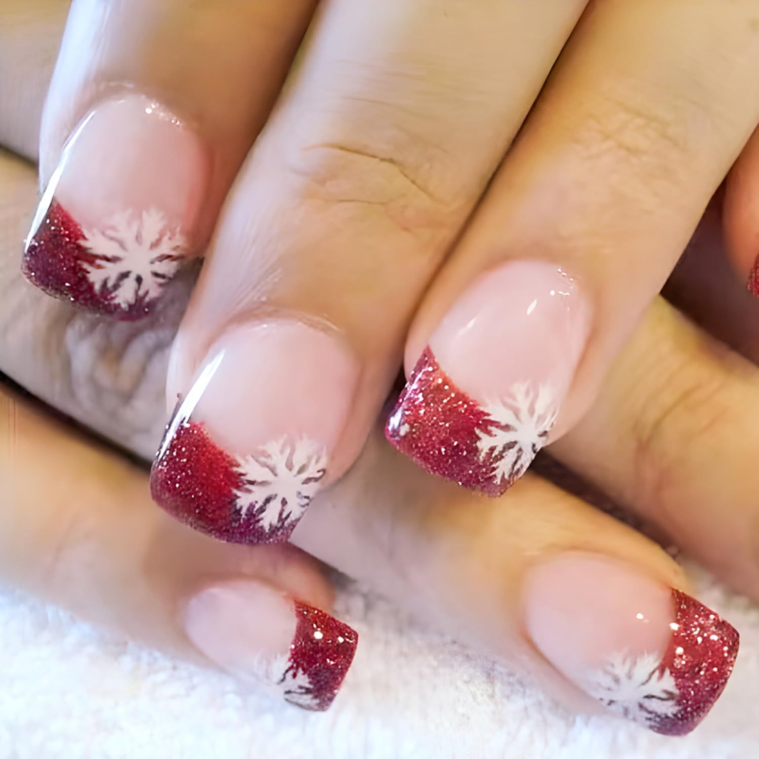Dark Shimmering Grey Nails Dark Shimmering Grey Nails — Short Winter Square Nails