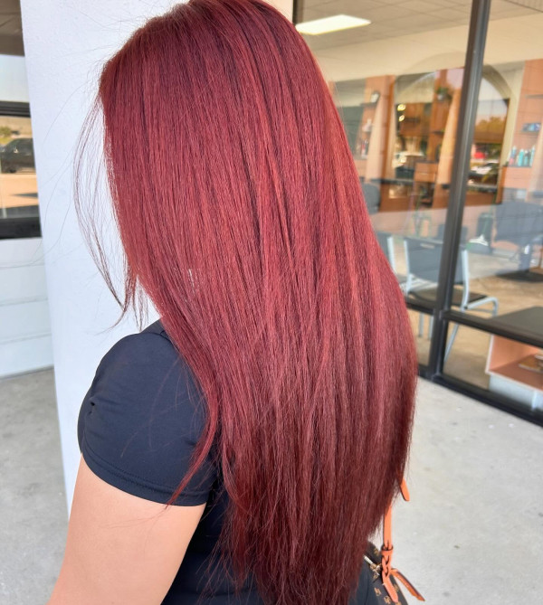 Mahogany Red On Straight Hair Mahogany Red On Straight Hair — Mahogany Hair Color