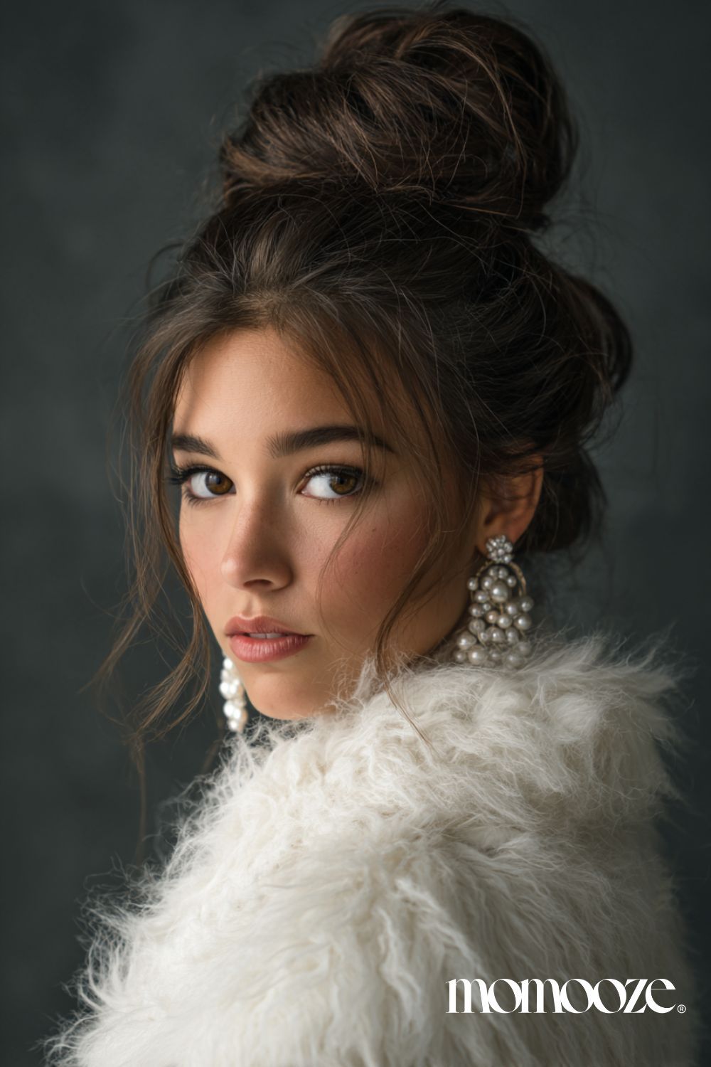 Effortless Wavy Messy Bun — Winter Bun Hairstyles