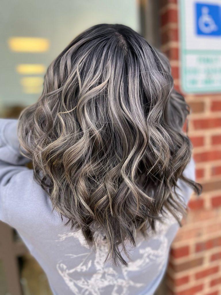 Chin Lob Cool Ash Tones — Reverse Balayage