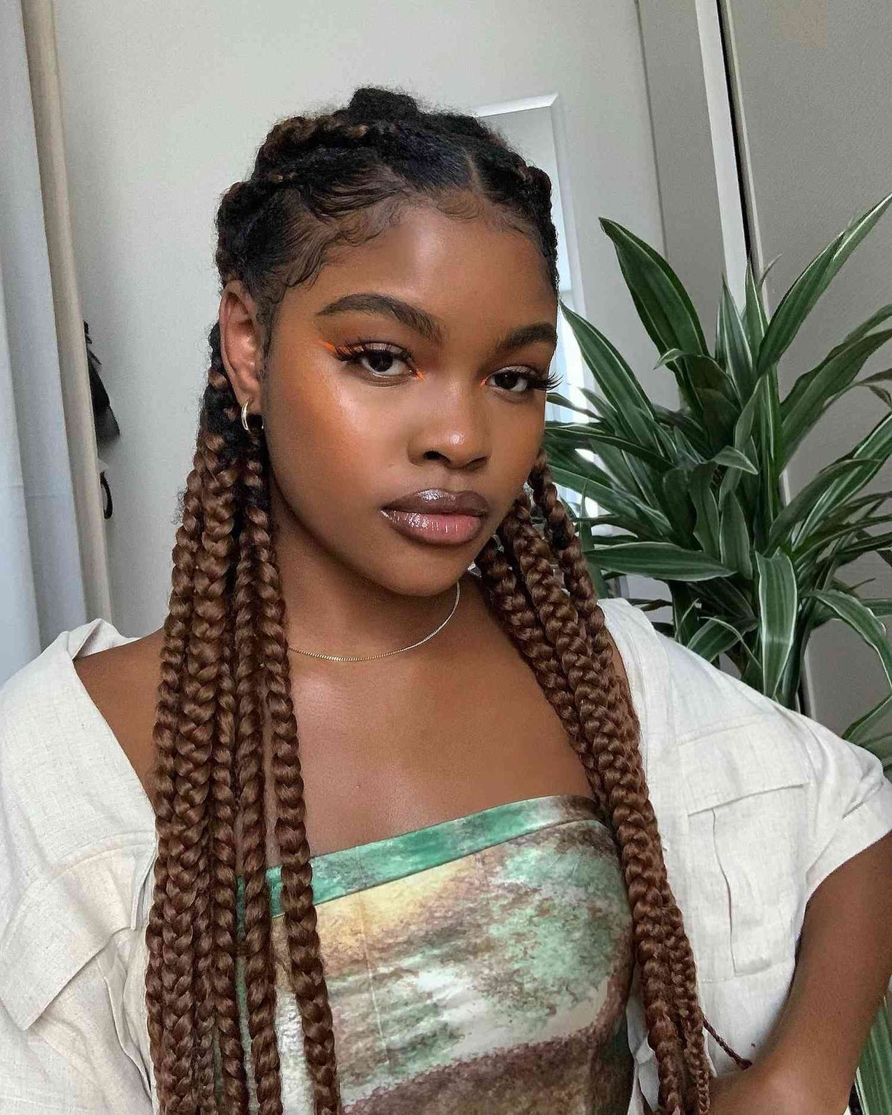 Box Braids Visual Idea — Winter Braids for Black Women