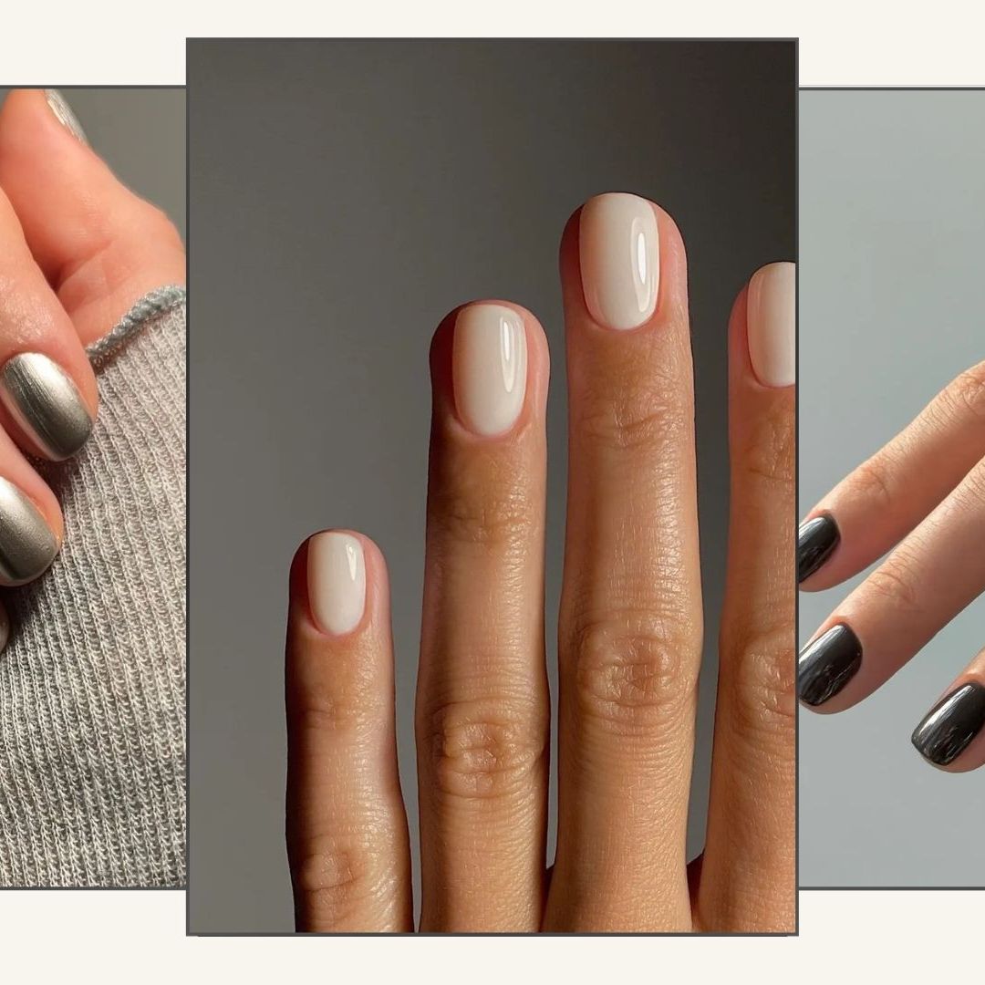 Metallic Glossy Visual Idea Metallic Glossy Visual Idea — Short Winter Nails