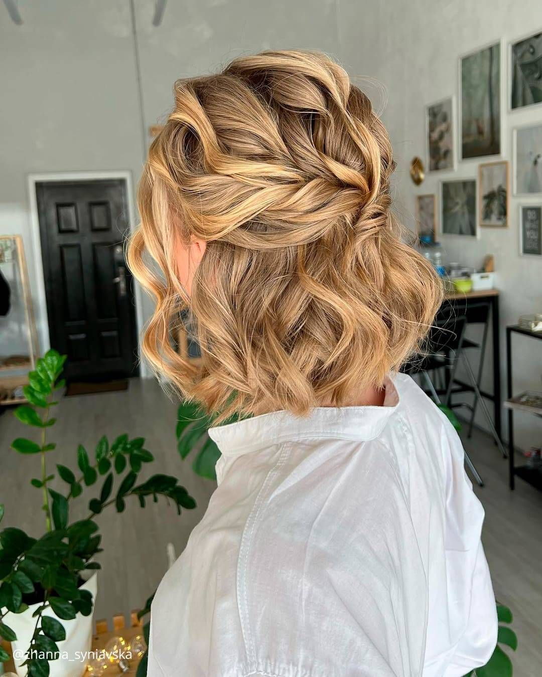 Blonde Bob With Twisted Front Sections Blonde Bob With Twisted Front Sections — Winter Half Up Half Down Hairstyles
