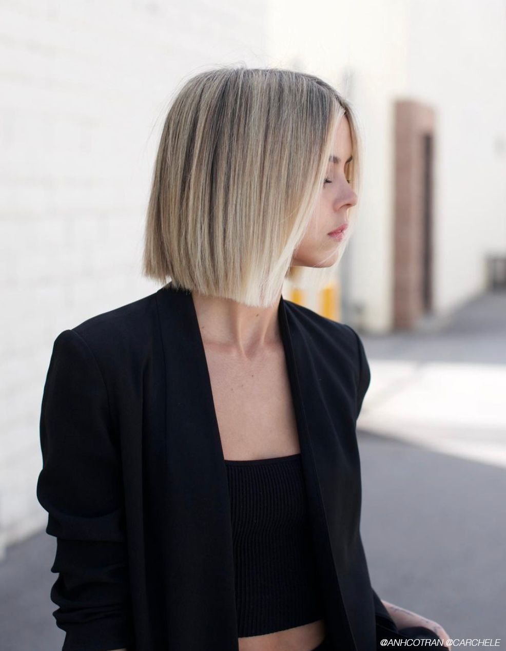 Ash Blonde Bob With Blunt Bangs — Winter Bob Haircuts