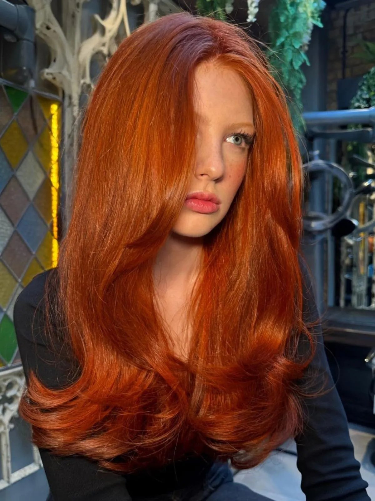 Voluminous Fiery Red Waves — Winter Red Hair Colors