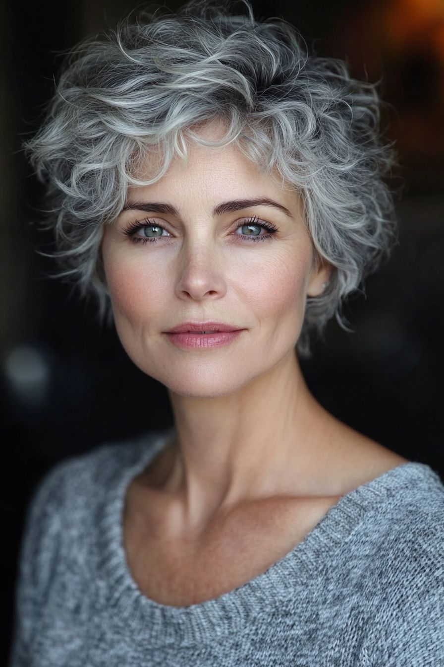 Short Layered Visual Idea — Winter Haircuts for Women Over 70