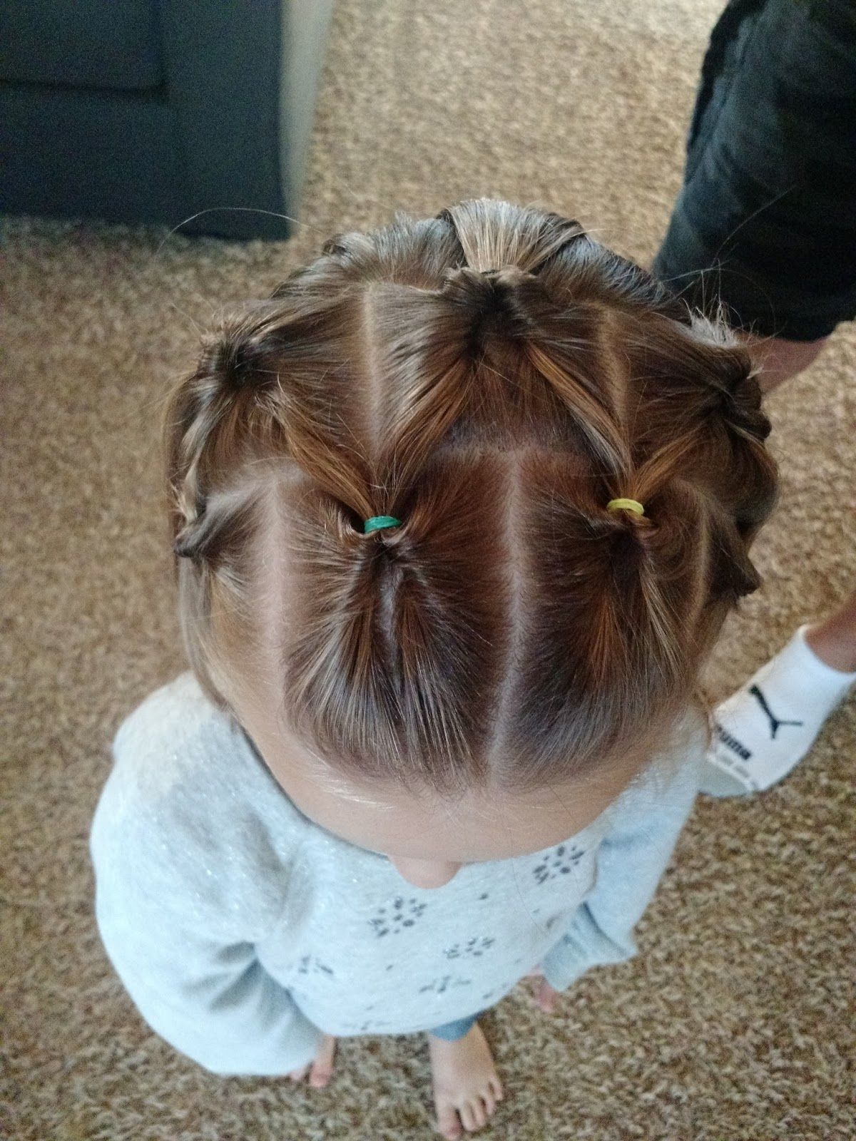 Parted Sections Visual Idea — Winter Hairstyles for Kids