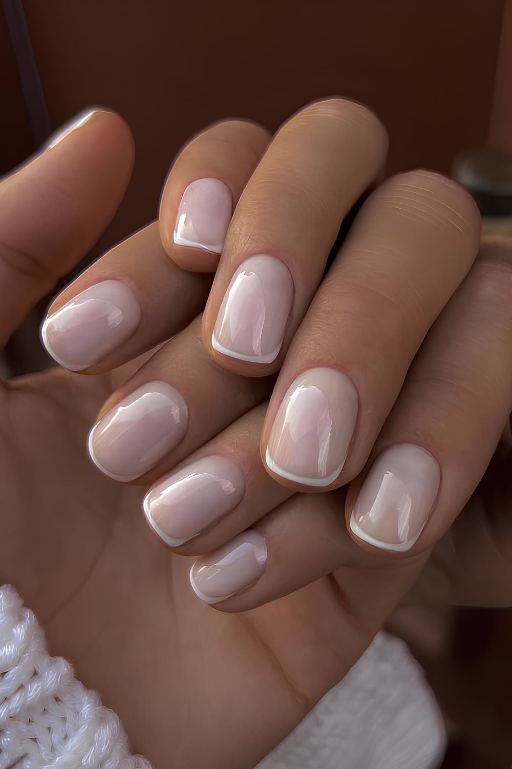 Classic French Manicure Nails — Winter Nail Colors for Women Over 40