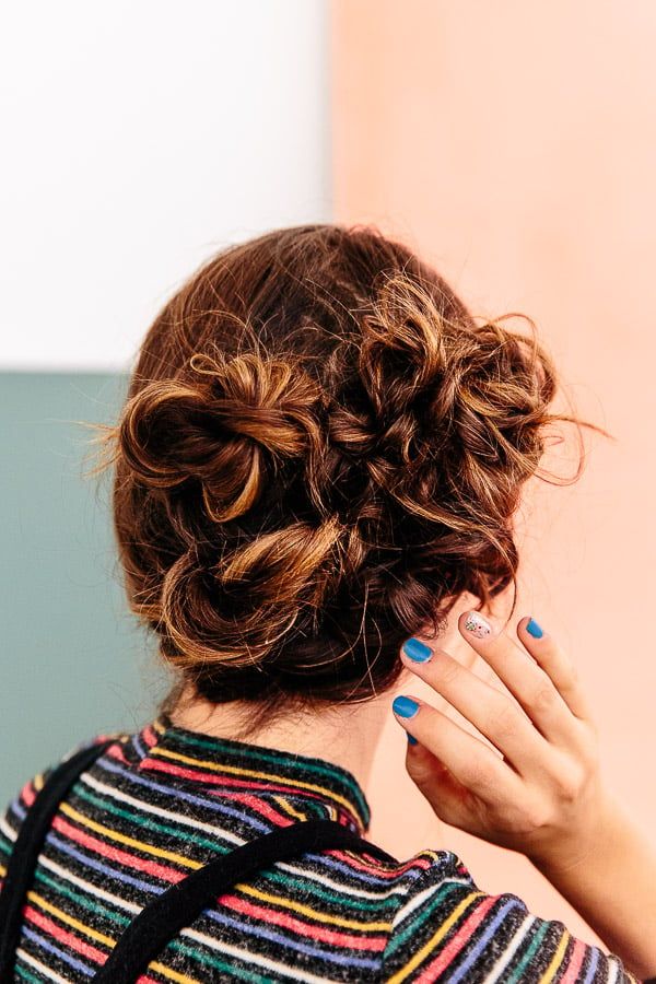 Brown and Blonde Twisted Space Buns Brown and Blonde Twisted Space Buns — Easy Winter Hairstyles