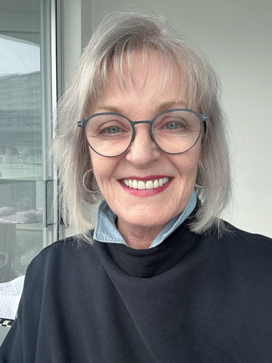 Natural Grey Chin Length Bob — Winter Hair Colors for Women Over 60