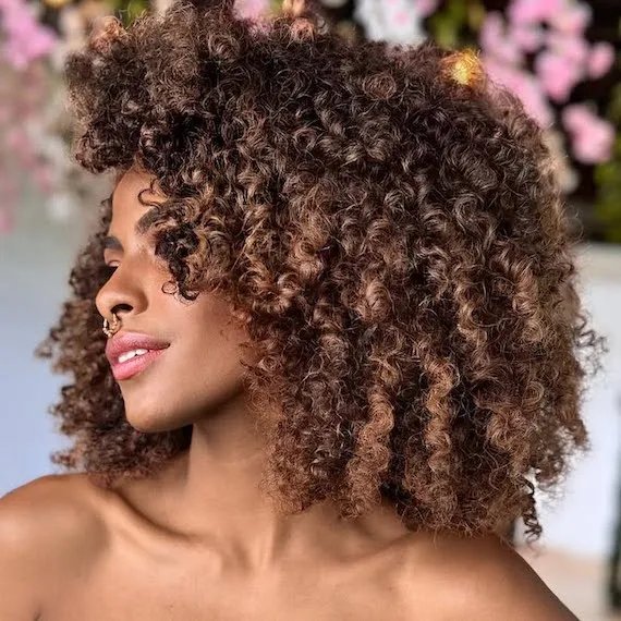 Medium Brown Bob with Caramel Highlights — Winter Hair Colors for Black Women